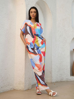 Sweet Dreams - Women Multi-Color Printed Shirt with Pyjama (Set of 2)