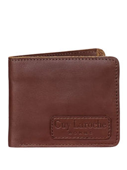 Justanned - Men Curvy Brown Bifold Leather Wallet