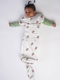 Cocoon Care - Bamboo knit Printed SNUGZIE Sleep Sack 3 Arms Positions Baby - Beige