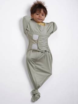 Cocoon Care - Bamboo knit Solid SNUGZIE Sleep Sack 3 Arms Positions Baby - Grey