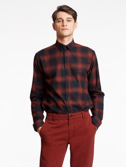 LINDBERGH - Mens Checked Relaxed Fit Shirt