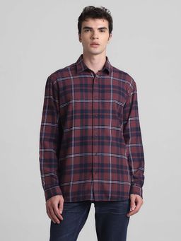 Jack & Jones - Maroon Regular Fit Shirt