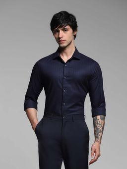 Jack & Jones - Navy Blue Slim Fit Shirt