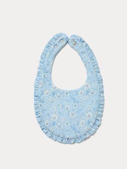 EARLY SUNDAY - Tonal Floral Blue Bib
