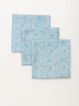 EARLY SUNDAY - Tonal Floral Blue Baby Napkin