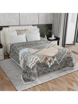 Signature - Kautilya Double Bed 2 Ply Heavy Winter Blanket - Grey