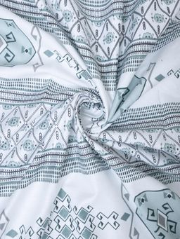 Threadwear - Ethnic 400TC Cotton Blue Flat Bedsheet With 2 Pillow Covers (Single)