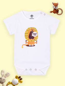 The Mom Store - Unisex White Printed Onesie