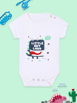 The Mom Store - Unisex White Printed Onesie