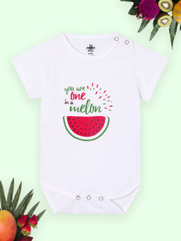 The Mom Store - Unisex White Printed Onesie