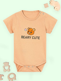 The Mom Store - Unisex Orange Printed Onesie