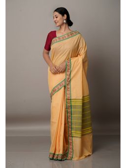 Unnati Silks - Cream Pure Pavani Venkatagiri Cotton Saree