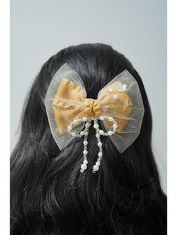Petite and Posh - Big Bow Clip - Yellow