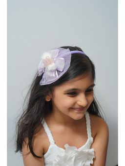 Petite and Posh - Fur Ball Hairband - Lilac