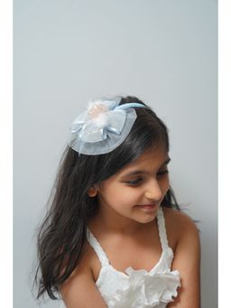 Petite and Posh - Fur Ball Hairband - Blue
