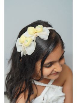 Petite and Posh - 2 Bow Hairband- Yellow