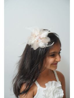 Petite and Posh - Feather Hairband- Beige