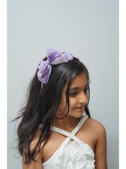 Petite and Posh - Heart Charm Hairband- Lavender