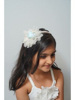Petite and Posh - Heart Hairband- Off White