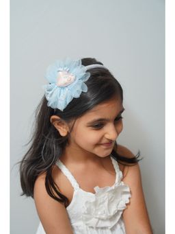Petite and Posh - Heart Hairband- Blue