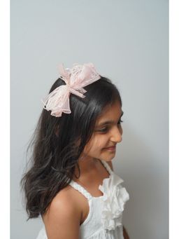 Petite and Posh - Mesh Flower Beaded - Peach