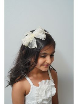 Petite and Posh - Mesh Flower Beaded - Yellow