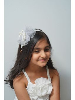 Petite and Posh - Pearl Crystal Hairband- Grey