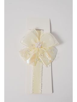 Petite and Posh - Shimmer organza softband - Cream
