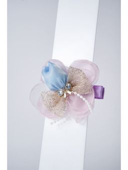Petite and Posh - Tulip Bow Clip- lilac blue