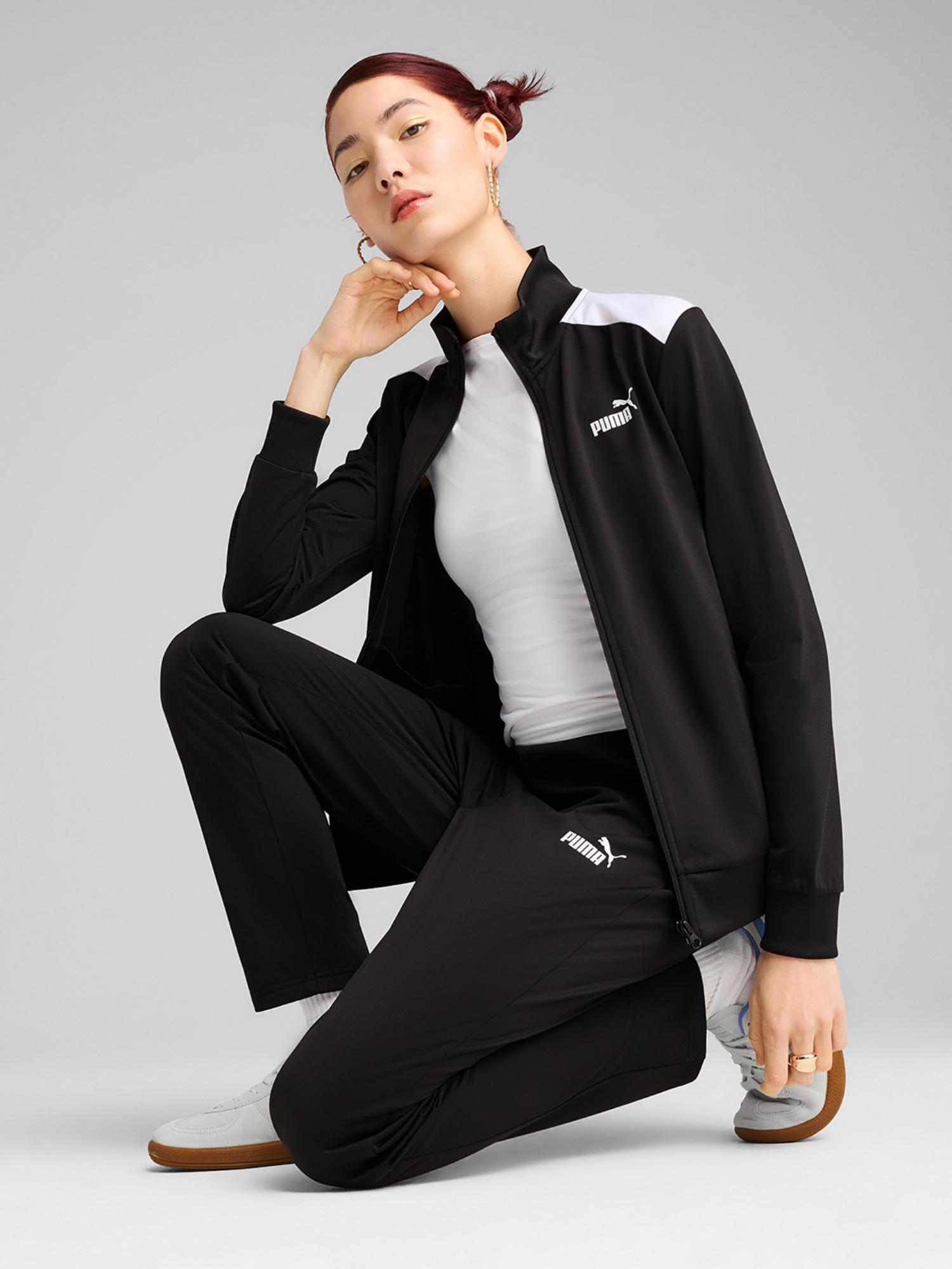Womens Clothing Puma Tracksuit Womens Sale Puma Womens Long Sleeve Zip-Up  Tracksuit