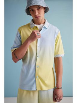 Muvazo - Multi-Color Cotton Ombre Collar Neck Shirt