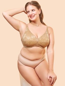 Enamor - F135 Minimiser Full Support Bra - Non-Padded & Wirefree - Nude