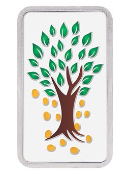 Kundan - 100 gm (999.9) Kalpataru Tree Silver Colour Bar