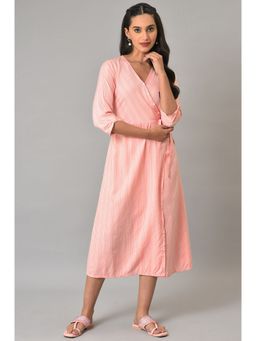 Aurelia - Peach A-line Printed Summer Dress