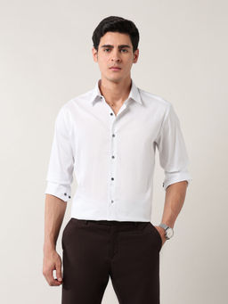 Arrow Newyork - Men White Solid Formal Shirt