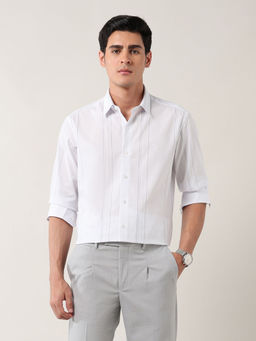Arrow Newyork - Men White Stripes Formal Shirt