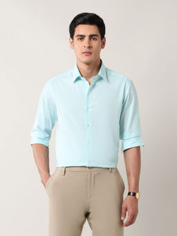 Arrow Newyork - Men Green Solid Formal Shirt