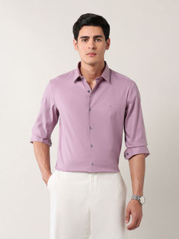 Arrow Newyork - Men Pink Solid Super Slim Formal Shirt