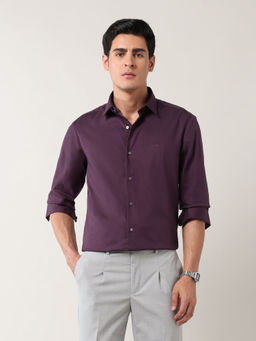 Arrow Newyork - Men Red Solid Super Slim Formal Shirt