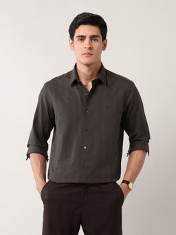 Arrow Newyork - Men Charcoal Stripes Formal Shirt