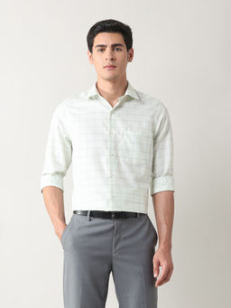 Arrow - Men Green Checks Formal Shirt