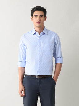 Arrow - Men Blue Checks Formal Shirt