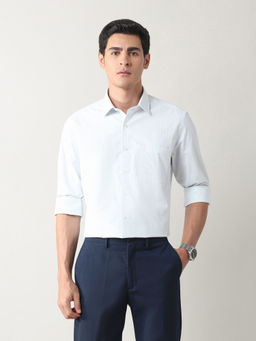 Arrow - Men Blue Stripes Formal Shirt