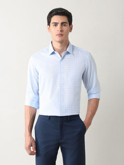 Arrow - Men Blue Checks Slim Formal Shirt