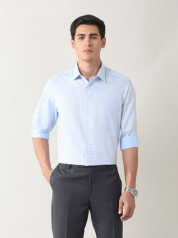 Arrow - Men Blue Checks Formal Shirt