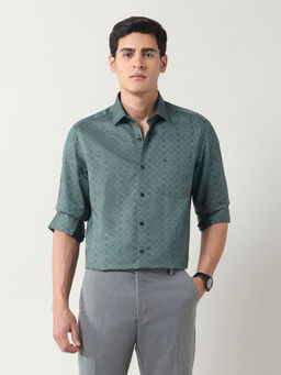 Arrow - Men Green Printed Slim Formal Shirt