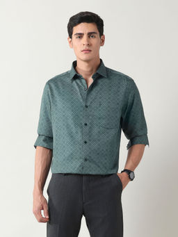 Arrow - Men Green Printed Formal Shirt