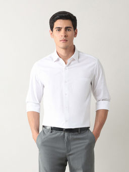 Arrow - Men White Solid Slim Formal Shirt