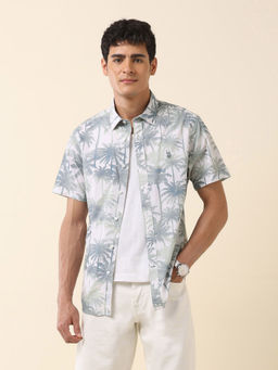 U.S. POLO ASSN. - Men Grey Printed Casual Shirt