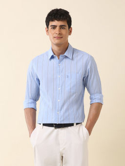U.S. POLO ASSN. - Men Blue Stripes Formal Shirt